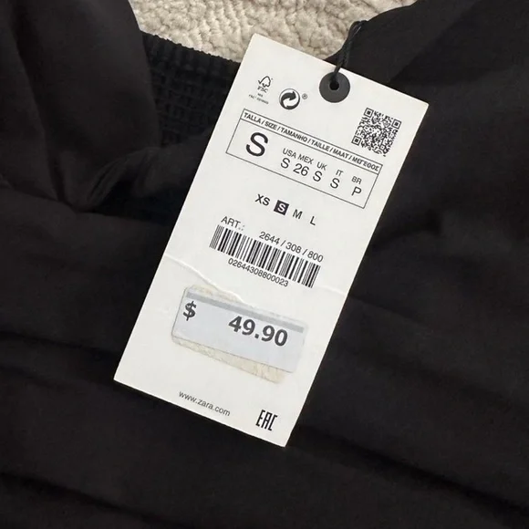 Zara Black Tank Top - Brand New - Picture 4 of 4